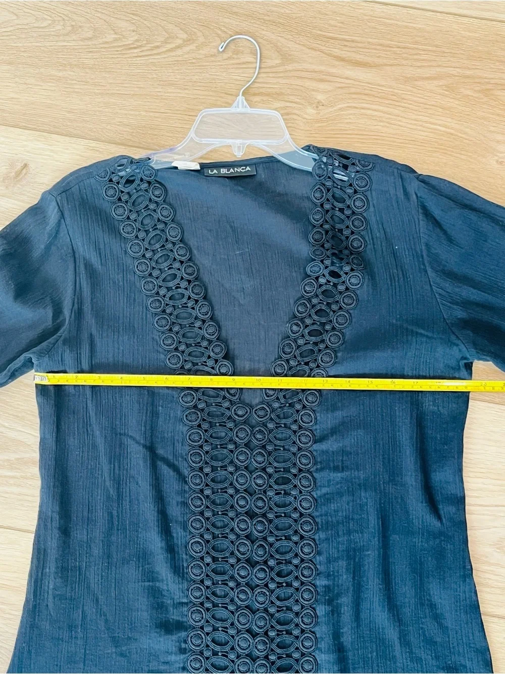 La Blanca Black Lace Swimsuit Coverup
